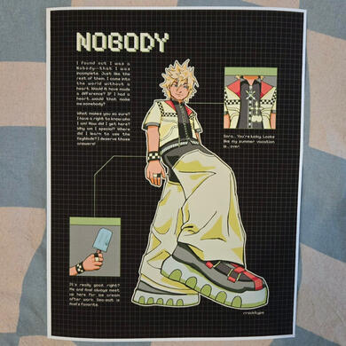 kingdom hearts roxas print