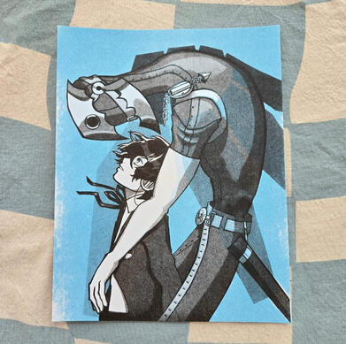 persona 3 ryomina riso print