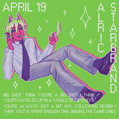 oc (alric) illustration, april 2024