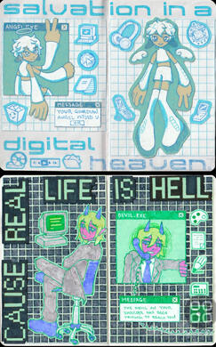 oc (thyme and alric) sketchbook spreads, oct 2024 - feb 2025