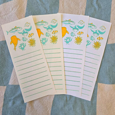 tropical fish risograph paper