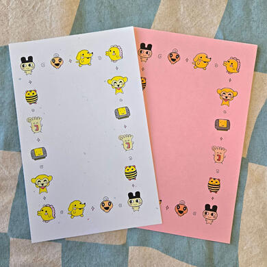 tamagotchi risograph paper