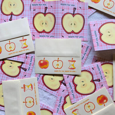apple greeting card set