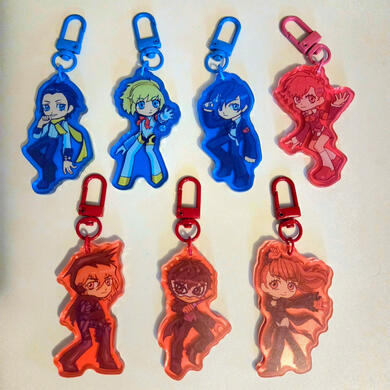 persona 3 and persona 5 assorted charms
