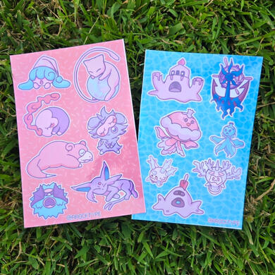 Psychic Sleepover and Beach Ghost Sticker Sheets