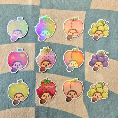 monchhichi fruit sticker gacha