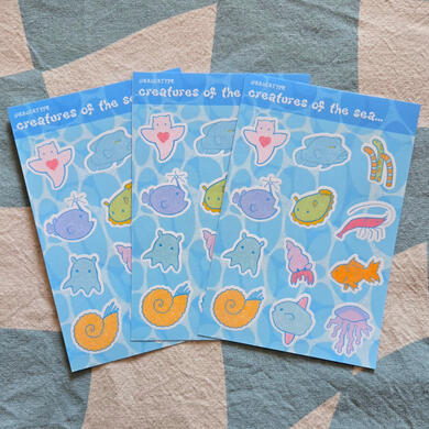Creatures of the Sea Sticker Sheet