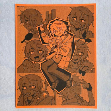 ego renegade boy len risograph print