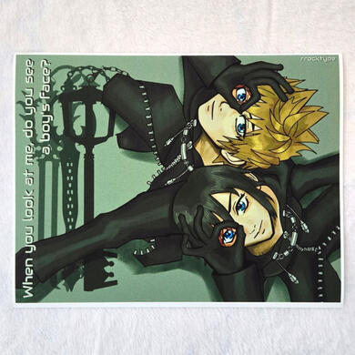 roxas and xion kingdom hearts print