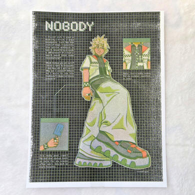 kingdom hearts roxas risograph print