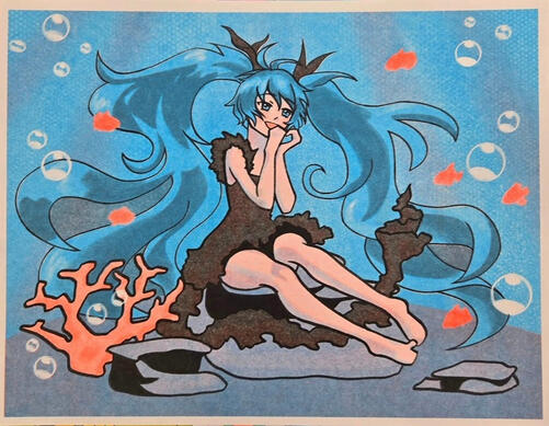 miku deep sea girl riso, july 2025
